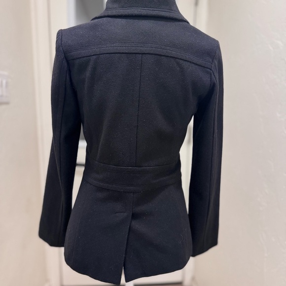 Epic Threads Black Wool Blend Peacoat - Dark Academia Streetwear - Picture 3 of 4